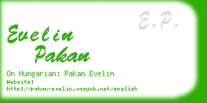 evelin pakan business card